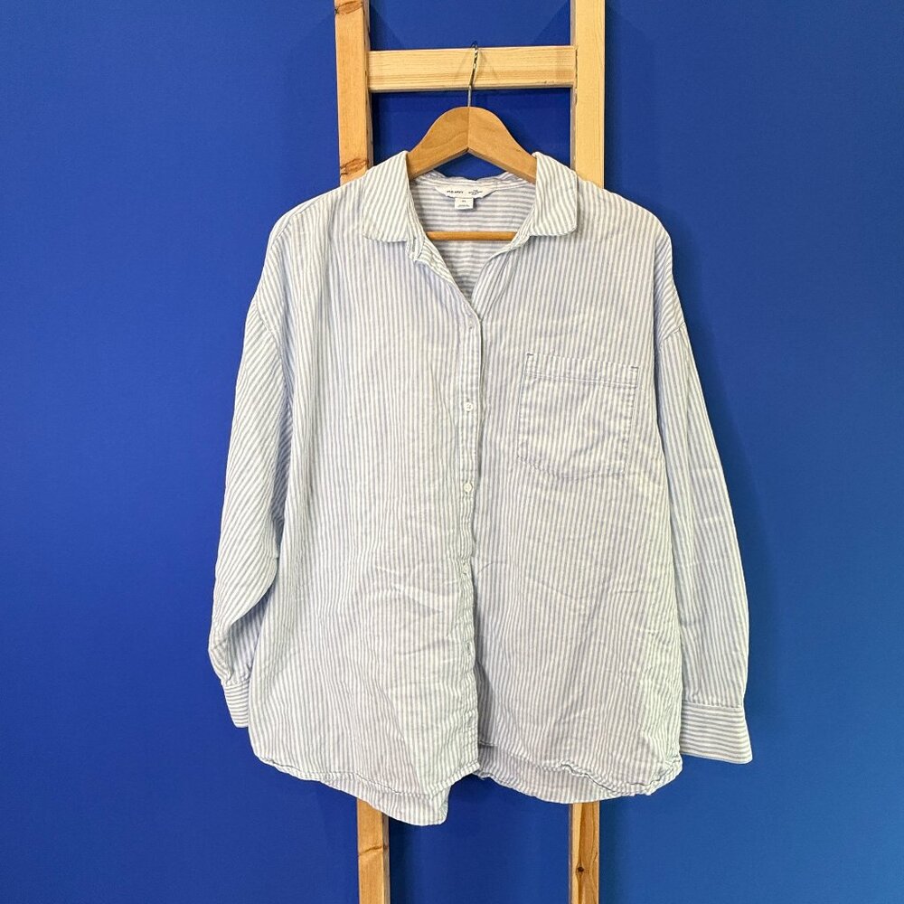 Blue Striped Button Up